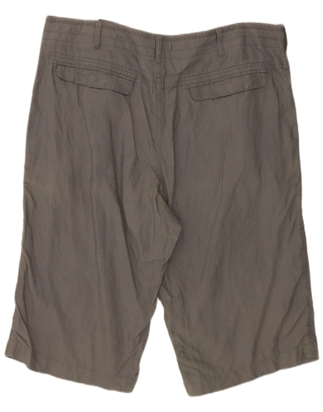 Marks & Spencer Pantalones cortos chinos para hombre W38 XL Lino gris