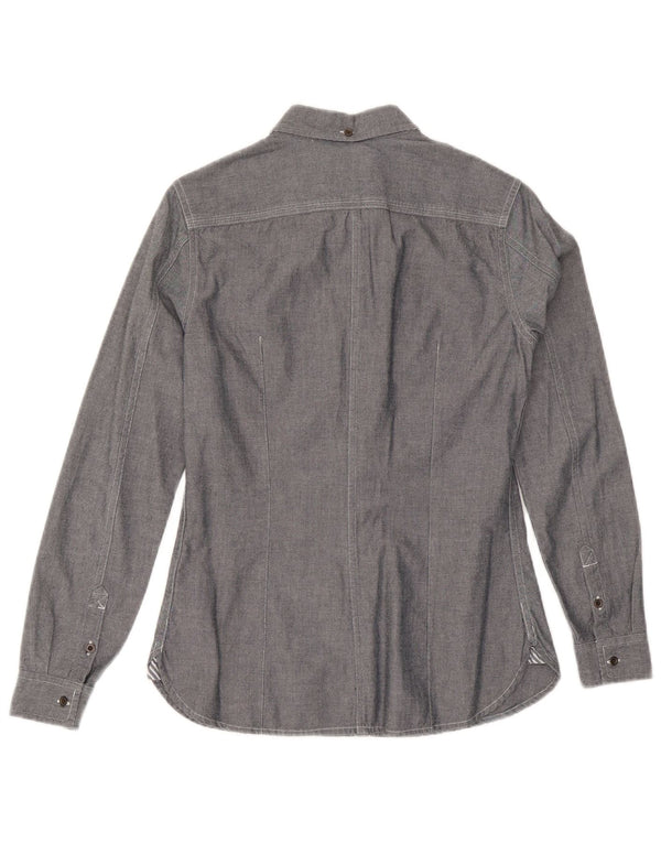 Timberland Mujer Earthkeepers Slim Fit Camisa US 4 Pequeño Gris Algodón