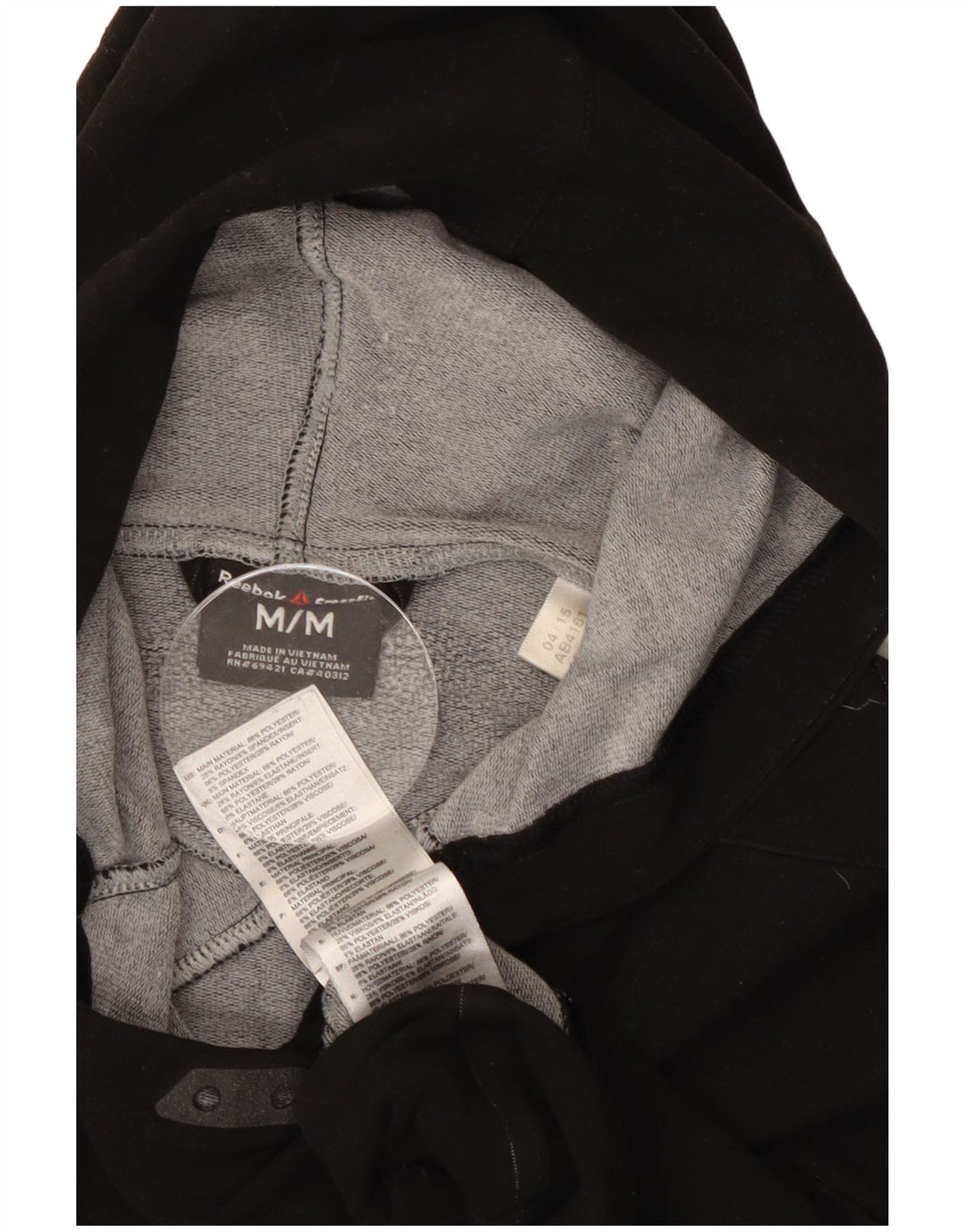 Reebok Hombre Graphic Sudadera con capucha Jumper Medium Negro Poliéster
