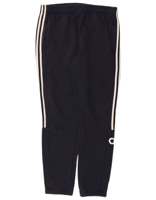 Adidas Hombre Pantalones De Chándal Gráfico Grande Azul Marino Algodón