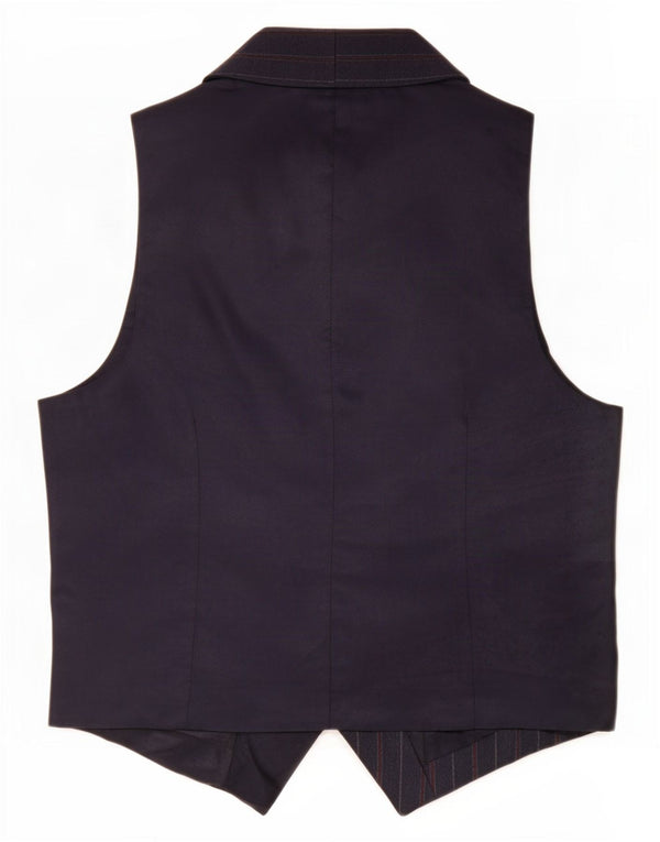 Chaleco vintage para hombre IT 50 grande azul marino a rayas