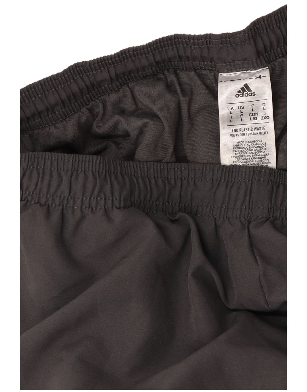 Adidas Hombre Pantalones De Chándal Joggers Grande Gris Poliéster