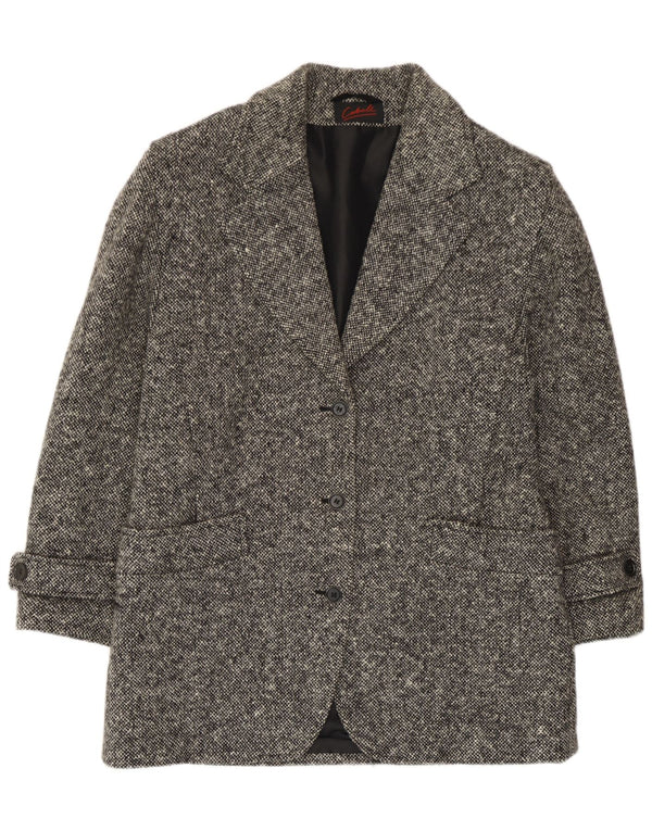 Vintage mujer abrigo Reino Unido 14 gris medio