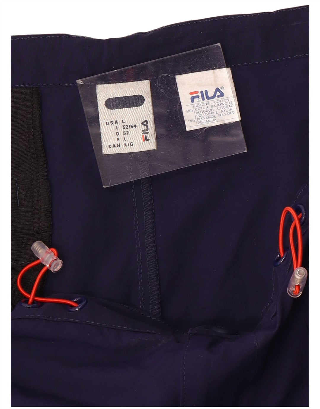 Fila - Pantalones cortos deportivos para hombre, talla grande, algodón azul marino