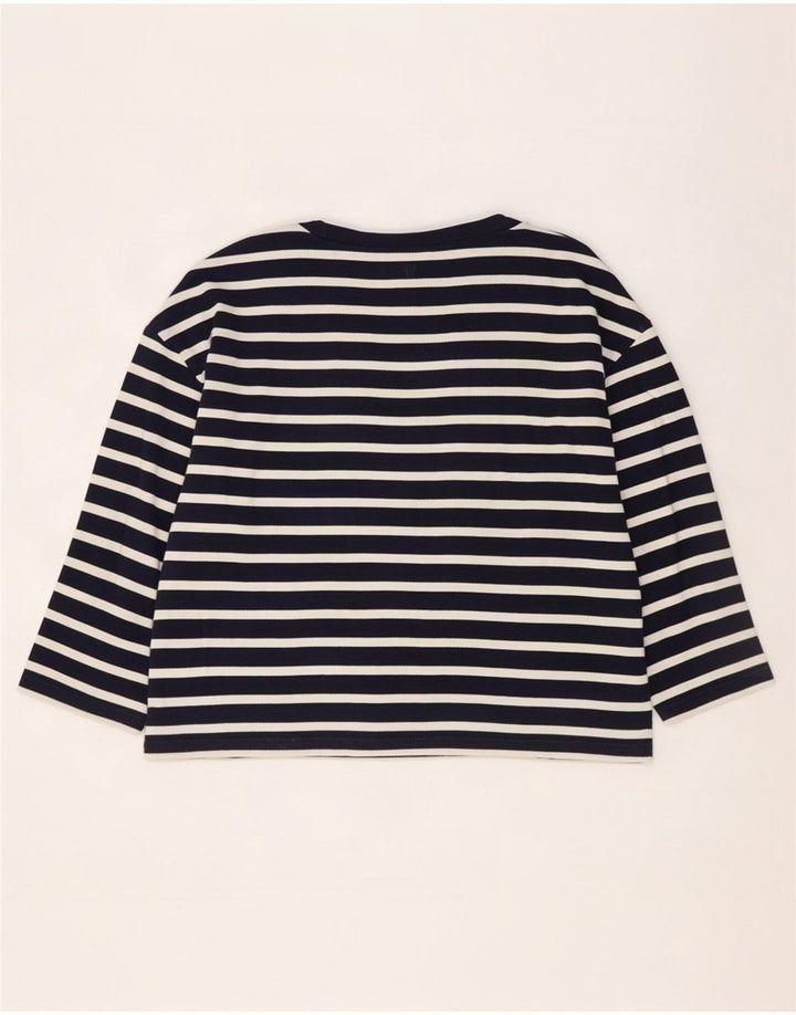Max Mara Top de fin de semana para mujer, manga 3/4, Reino Unido 44, mediano, azul marino, náutico
