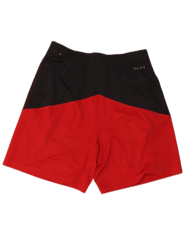 Pantalones cortos deportivos con estampado de los Atlanta Falcons de Nike para hombre, bloques de color negros pequeños