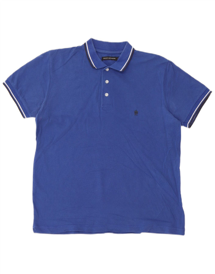 Polo de hombre French Connection de algodón azul medio