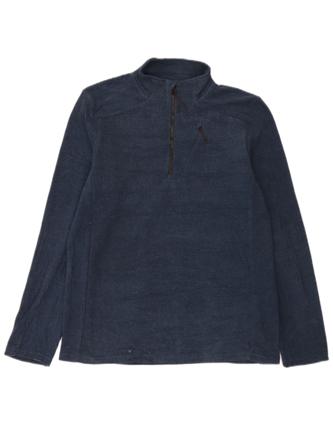 Sudadera con cuello y cremallera para hombre Mountain Warehouse Jersey tipo jersey con moteados en azul marino mediano