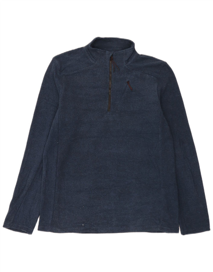 Sudadera con cuello y cremallera para hombre Mountain Warehouse Jersey tipo jersey con moteados en azul marino mediano
