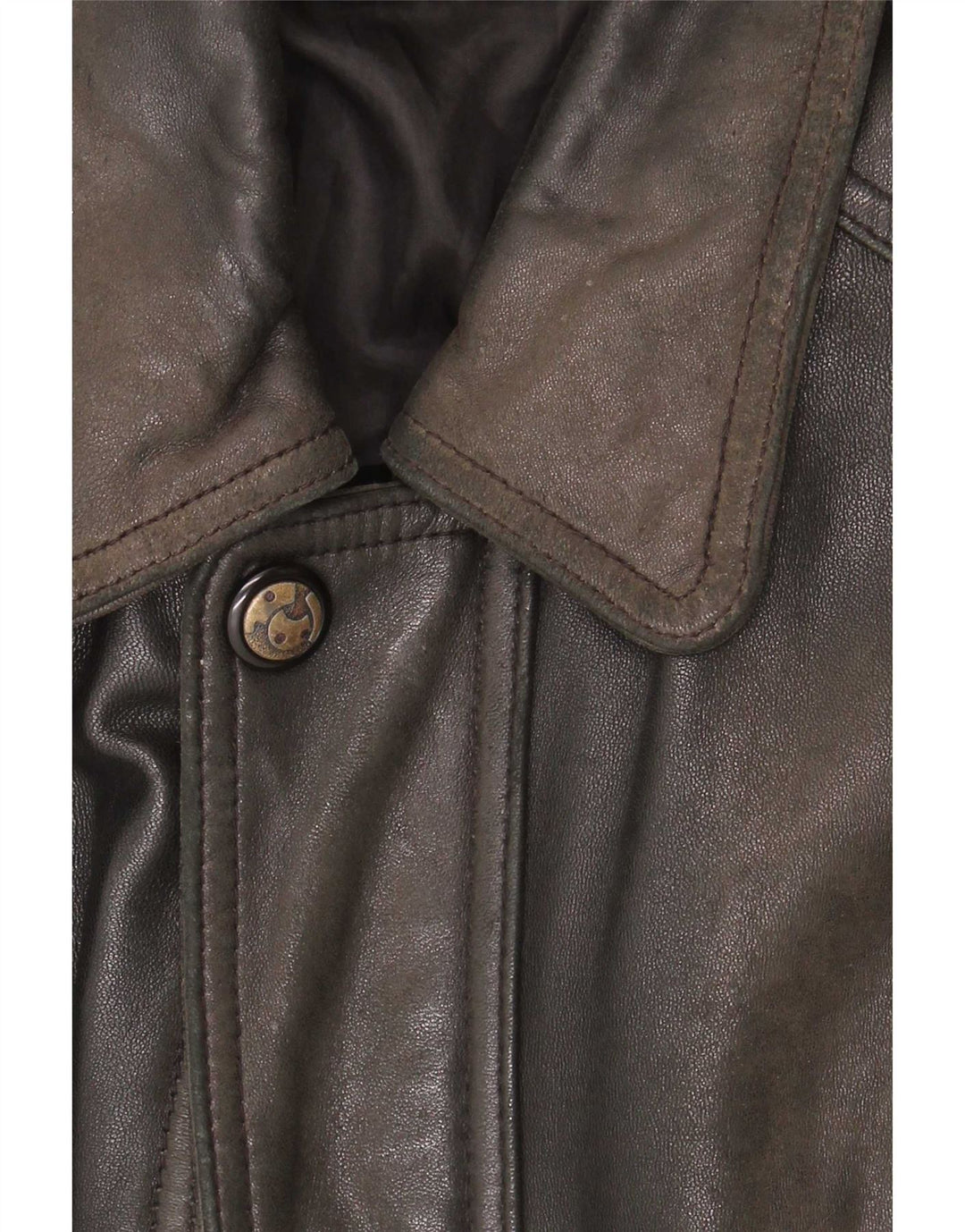 Italo Chaqueta de cuero para hombre Reino Unido 40 Grande Negro