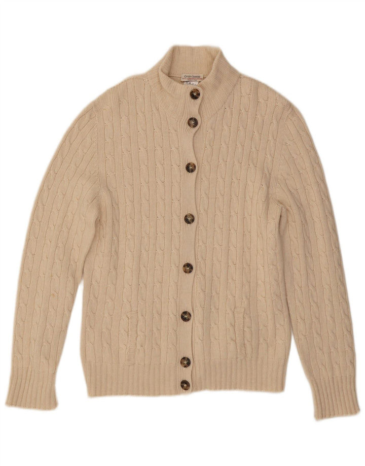 Gran Sasso Cárdigan Mujer IT 54 3XL Lana Blanca