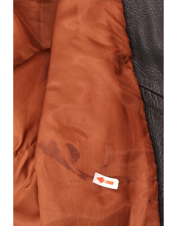 Chaqueta de cuero vintage para mujer Reino Unido 14 Negro medio