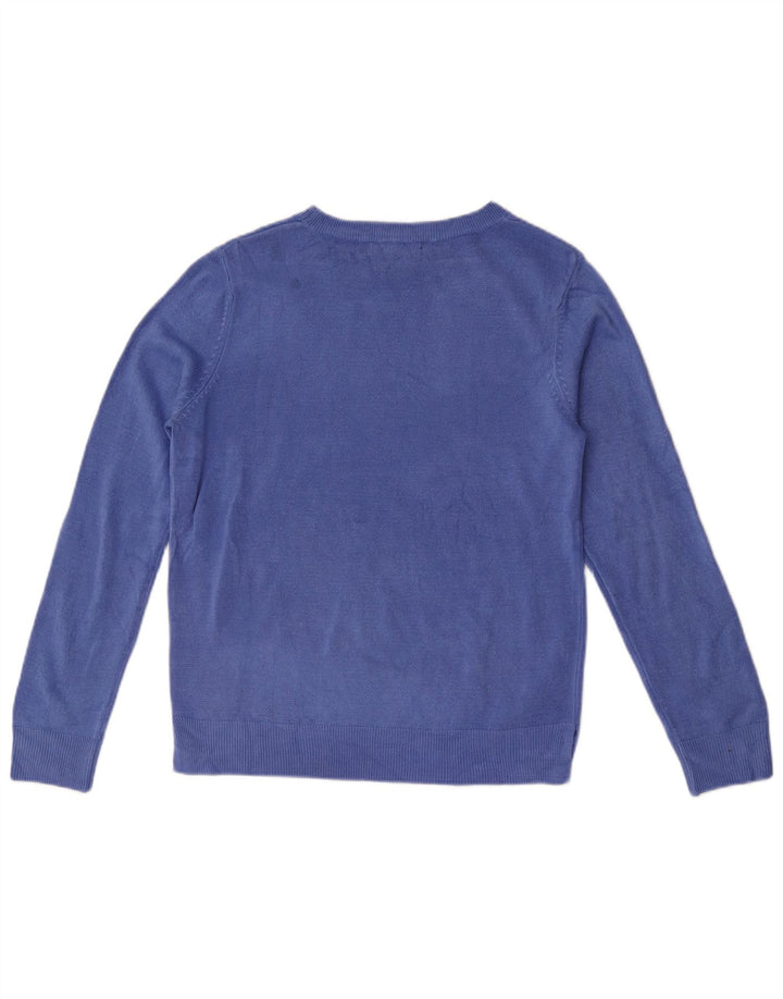 Marks & Spencer Jersey con Cuello Barco para Mujer UK 40 Azul Medio
