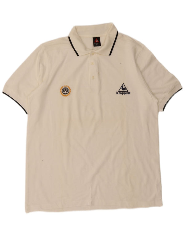 Le Coq Sportif Polo Hombre XL Blanco Algodón