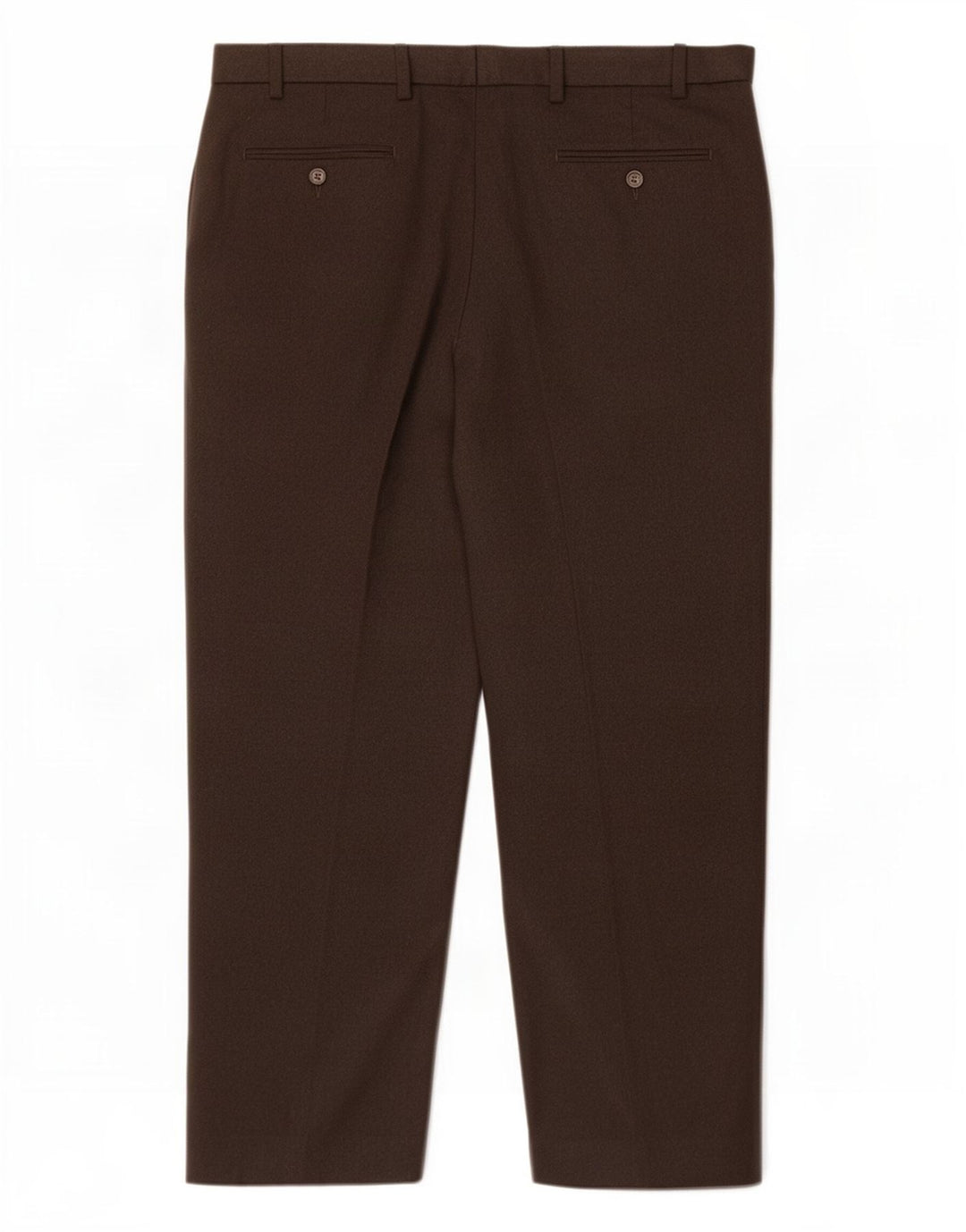 Marks & Spencer Pantalón de traje regular para hombre W38 L29 Poliéster marrón