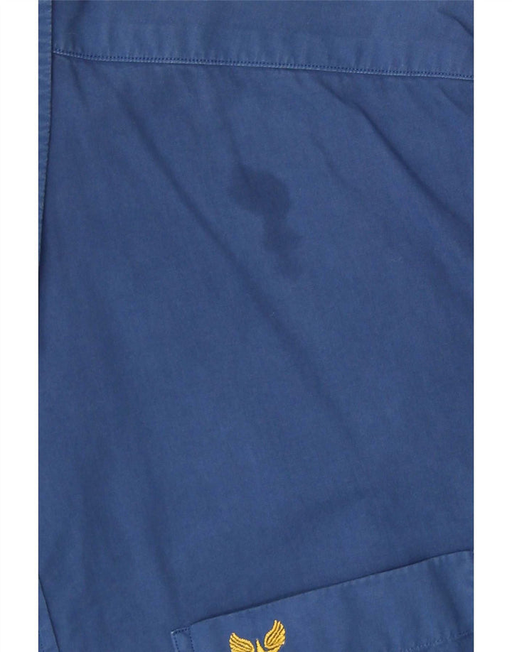Camisa Avirex de corte regular para hombre de algodón azul grande