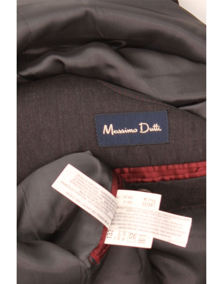 Massimo Dutti Chaqueta Blazer De 3 Botones Para Hombre EU 52 Large Lana Negra