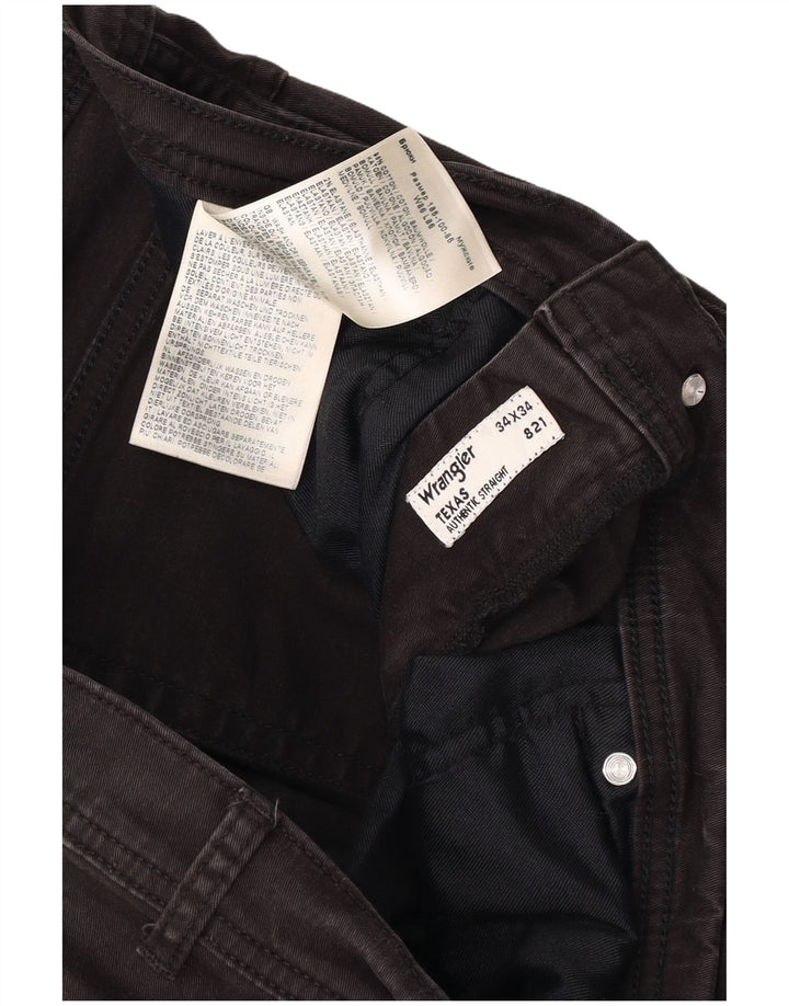Wrangler Vaqueros rectos Texas para hombre W34 L34 Algodón gris