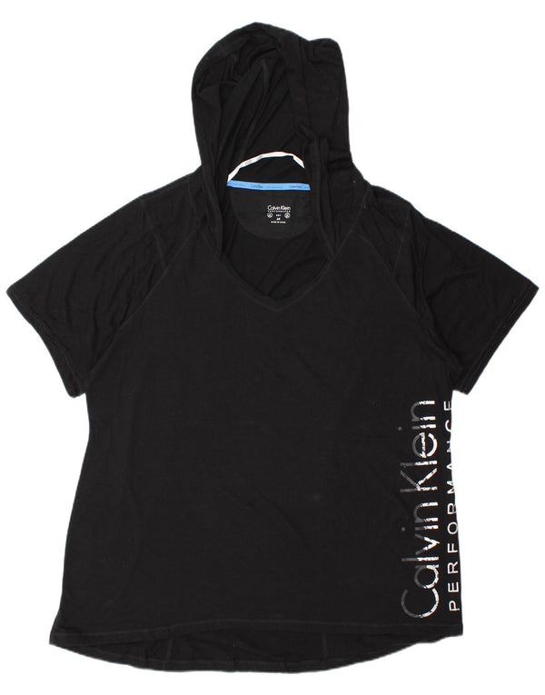 Calvin Klein Camiseta gráfica extragrande para mujer UK 20 2XL Algodón negro