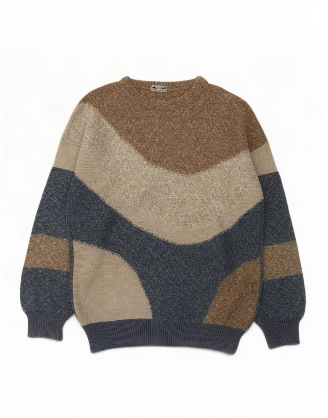 Fiume Jersey De Cuello Redondo Para Hombre De Algodón Color Block Mediano Multicolor