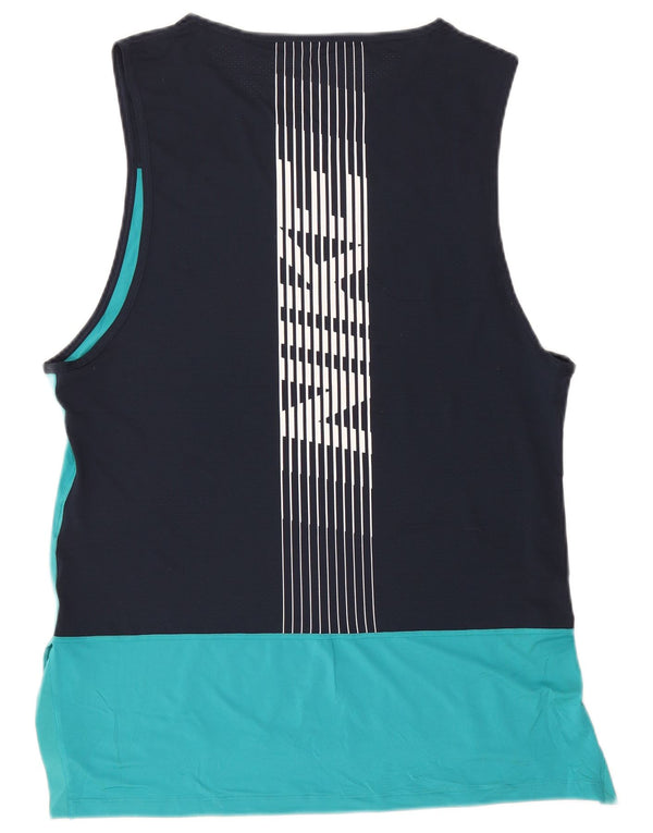 Nike Camiseta sin mangas Dri Fit Graphic para hombre, talla grande, color azul marino