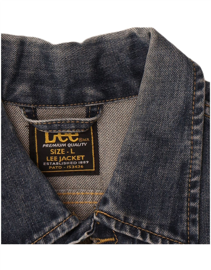 Lee Chaqueta Vaquera para Hombre UK 40 Grande Algodón Azul