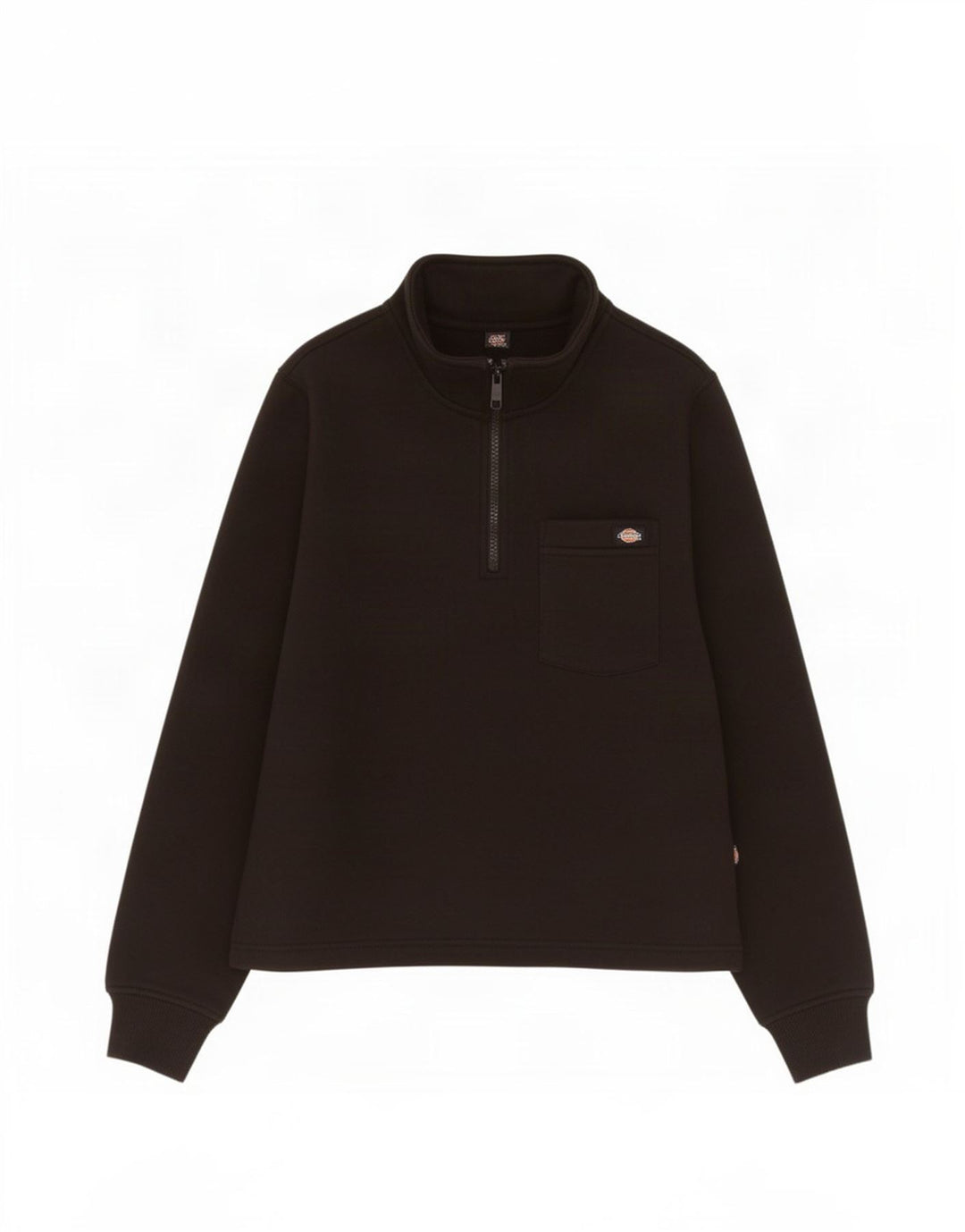 Dickies - Sudadera con cuello y cremallera para mujer, talla 40, talla M, color negro