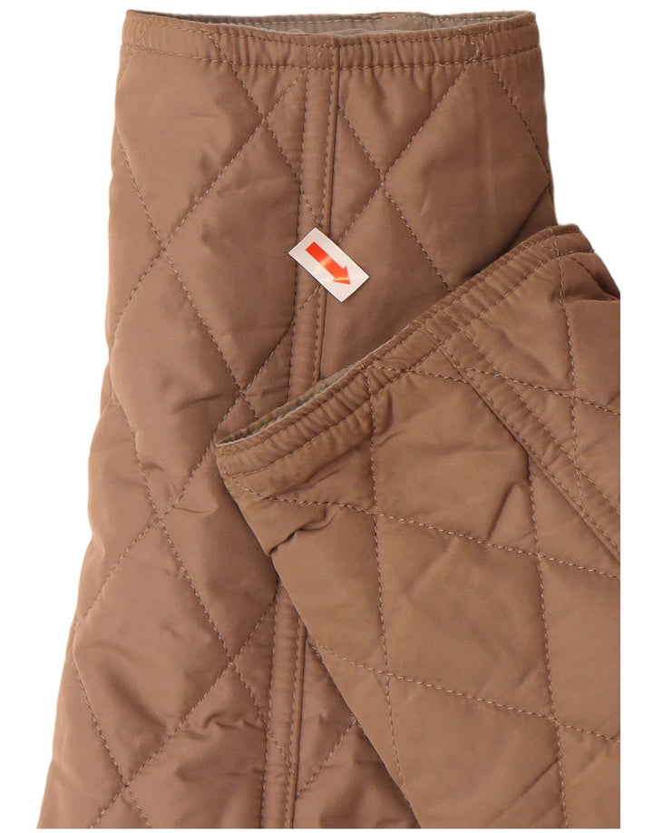BARBOUR Abrigo acolchado con capucha para mujer Reino Unido 8 Pequeño Poliéster beige