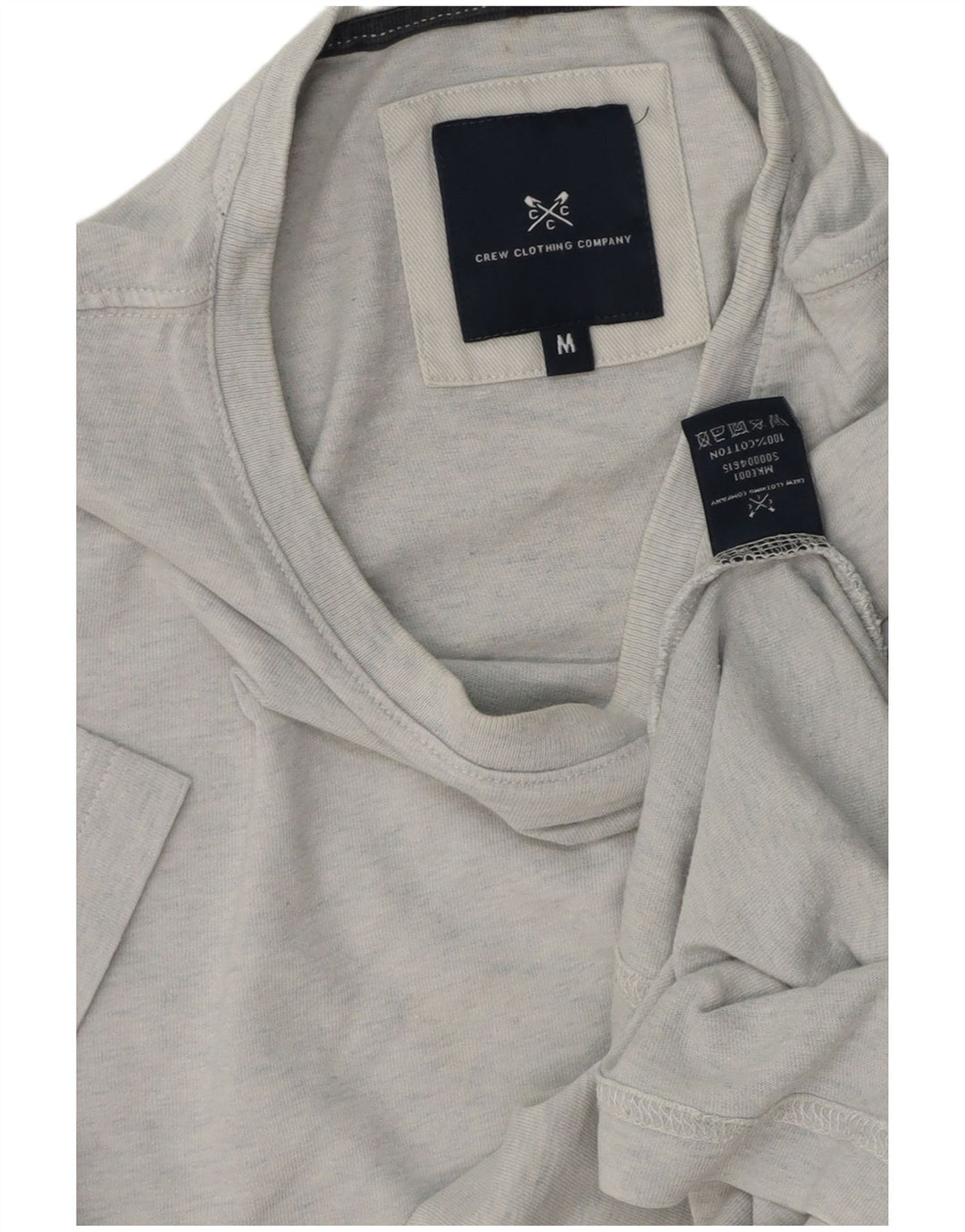 Crew Clothing Camiseta para hombre Top Algodón gris medio