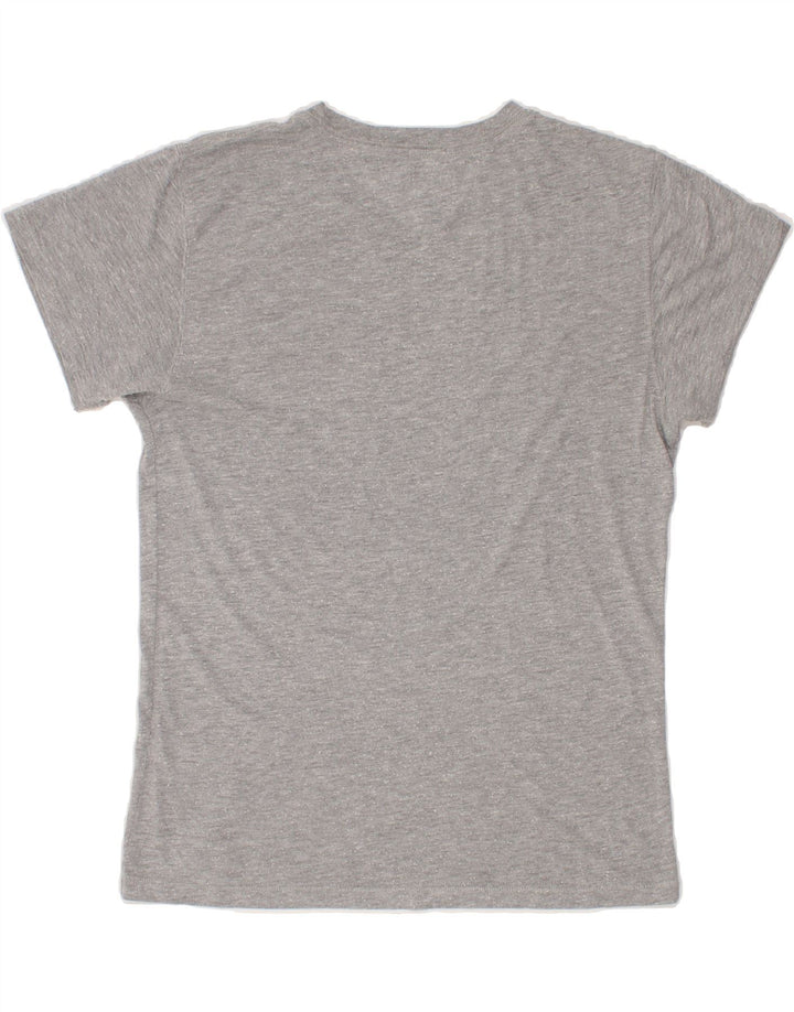 TOMMY HILFIGER Mens Graphic T-Shirt Top Small Grey Colourblock Vintage Tommy Hilfiger and Second-Hand Tommy Hilfiger from Messina Hembry 