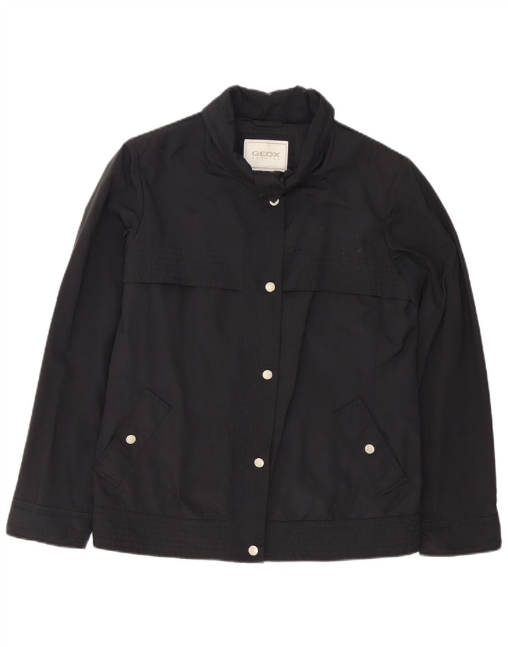 Geox Mujer Respira Utility Jacket UK 12 Medium Negro Poliamida