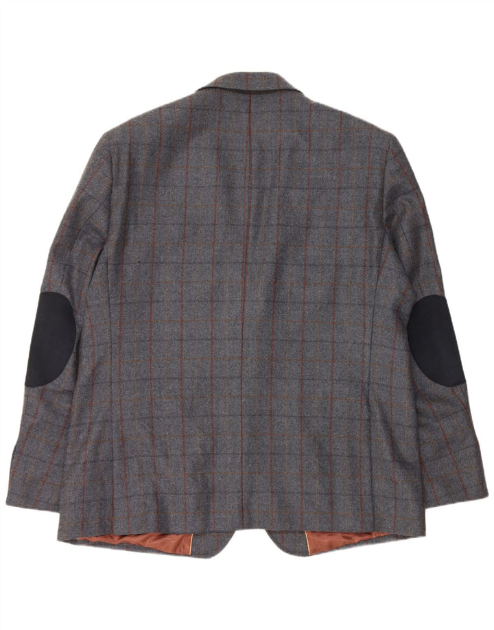 Woolrich Chaqueta tipo blazer de 2 botones para hombre UK 48 4XL Lana a cuadros gris