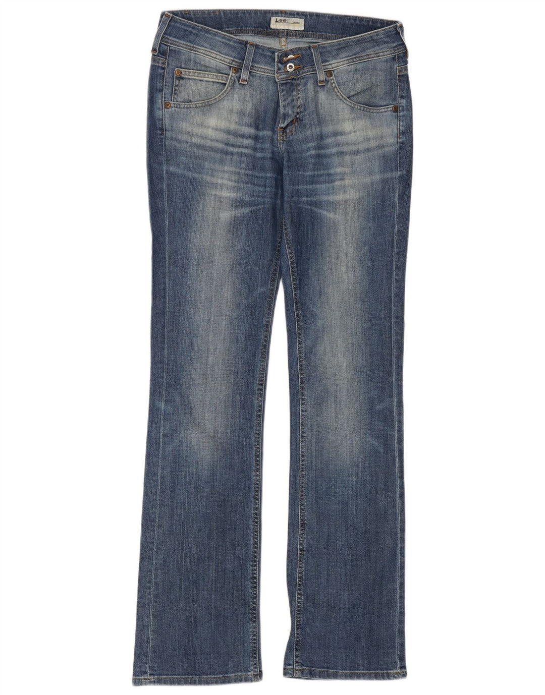 Vaqueros Lee Cade De Cintura Baja Para Mujer W31 L33 Algodón Azul
