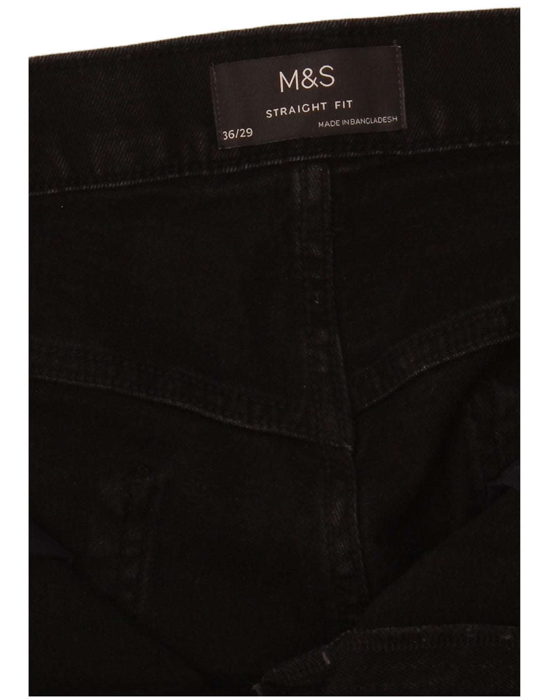 Marks & Spencer Vaqueros rectos para hombre W36 L26 Negro