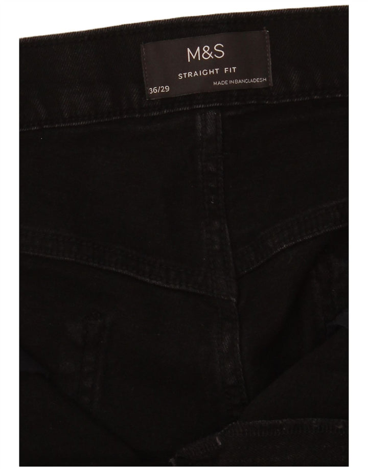 Marks & Spencer Vaqueros rectos para hombre W36 L26 Negro