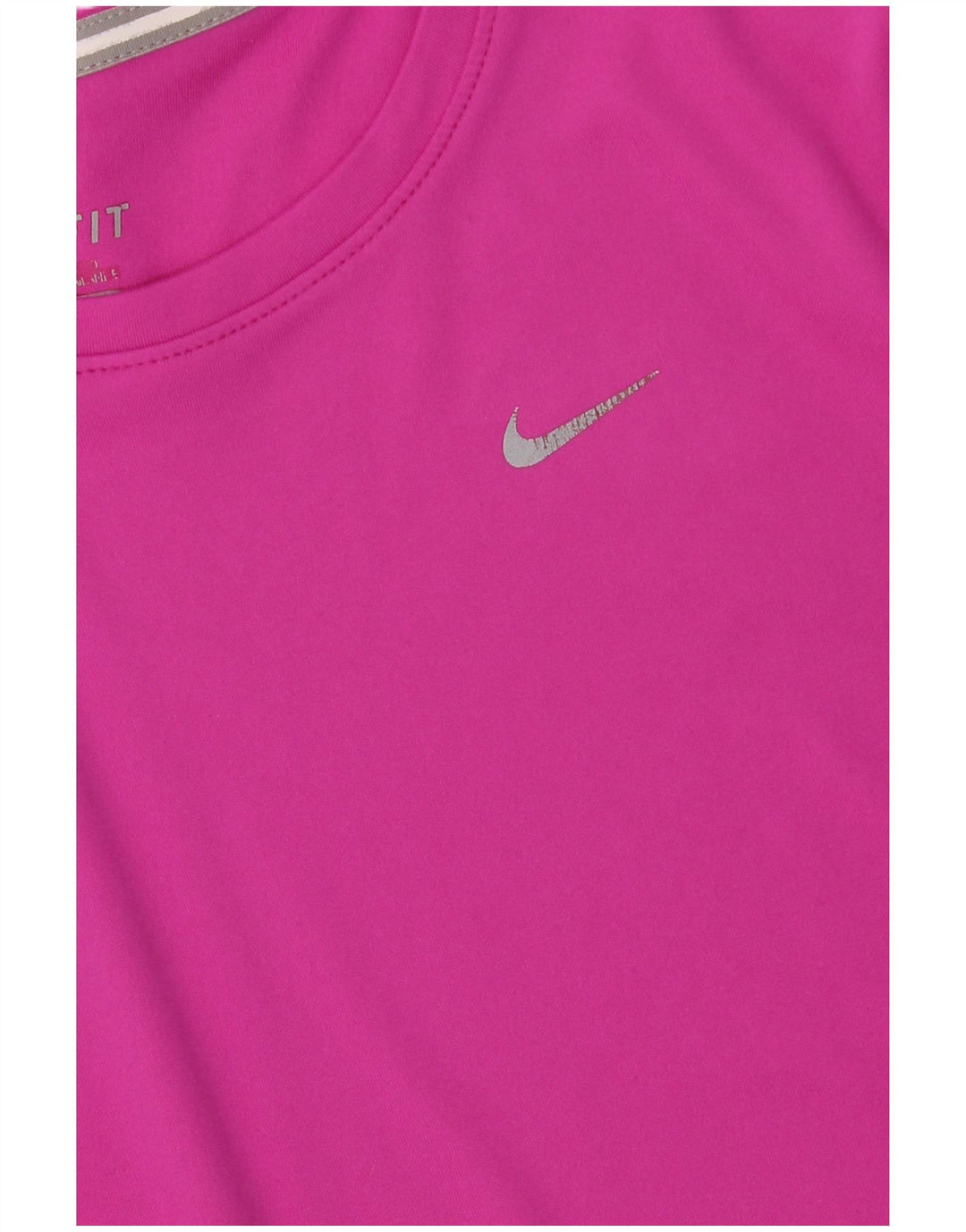 NIKE Mujer Dri Fit Camiseta Top UK 8 Small Rosa Poliéster