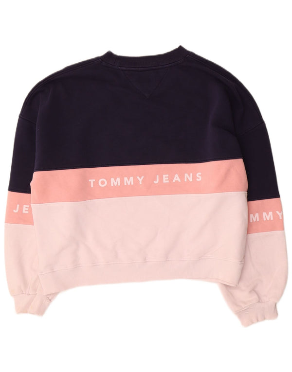 Tommy Hilfiger Sudadera extragrande para mujer UK 10 Small Azul marino