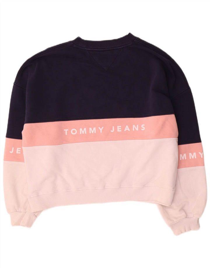 Tommy Hilfiger Sudadera extragrande para mujer UK 10 Small Azul marino