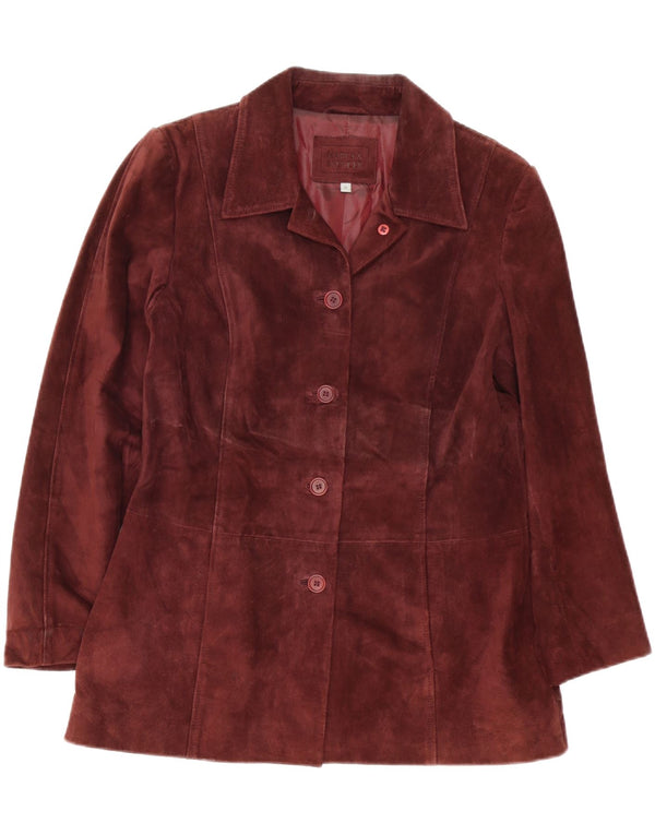 Marks & Spencer Chaqueta Blazer de 5 Botones para Mujer UK 44 Medium Borgoña