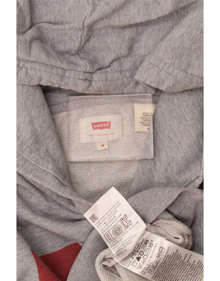 Levi's Hombre Sudadera Con Capucha Gráfica De Algodón Moteado Gris Medio