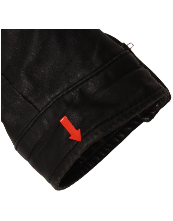 Chaqueta de cuero para mujer seleccionada ES 48 2XL Cuero negro
