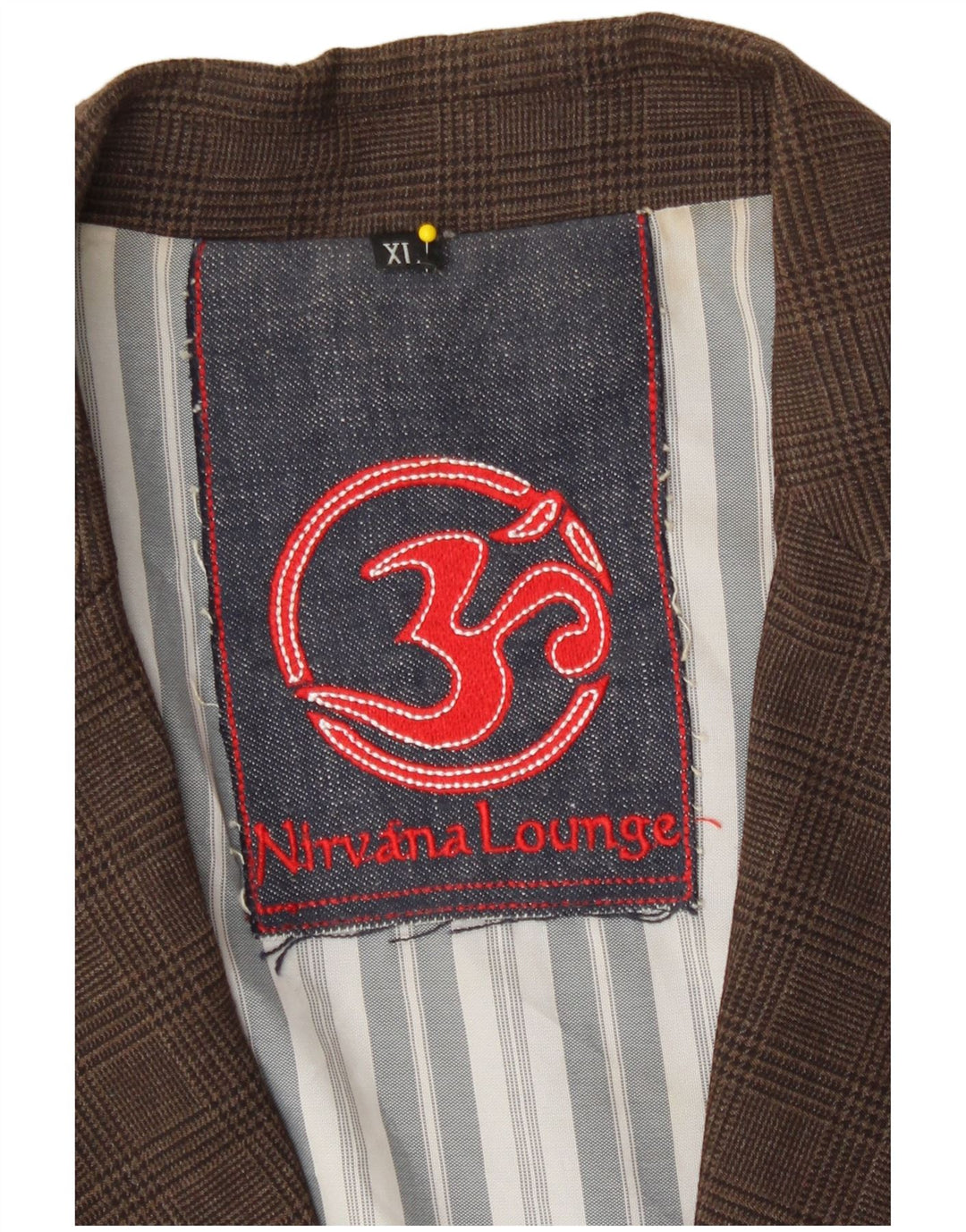 Nirvana Chaqueta tipo blazer de 2 botones para hombre UK 42 XL Marrón pata de gallo