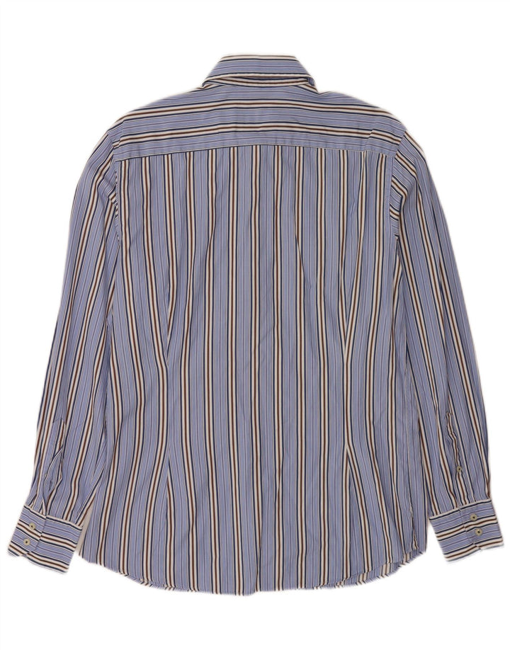Camisa Massimo Dutti Hombre Large Algodón Rayas Azul
