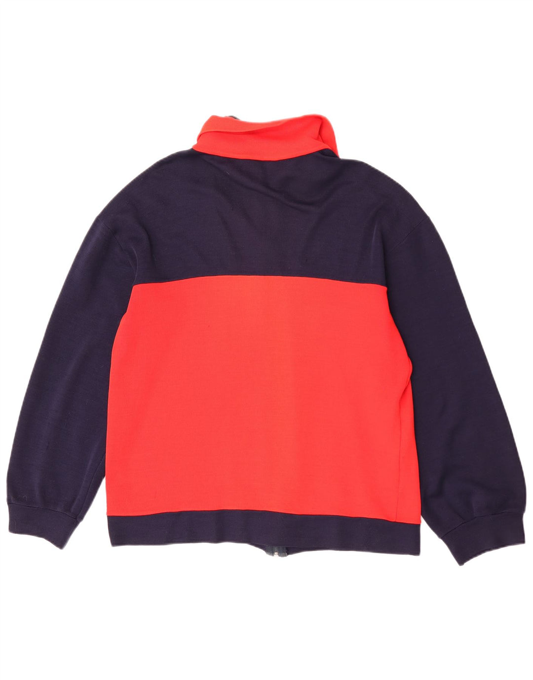 Vintage hombres chándal top chaqueta pequeña rojo colorblock