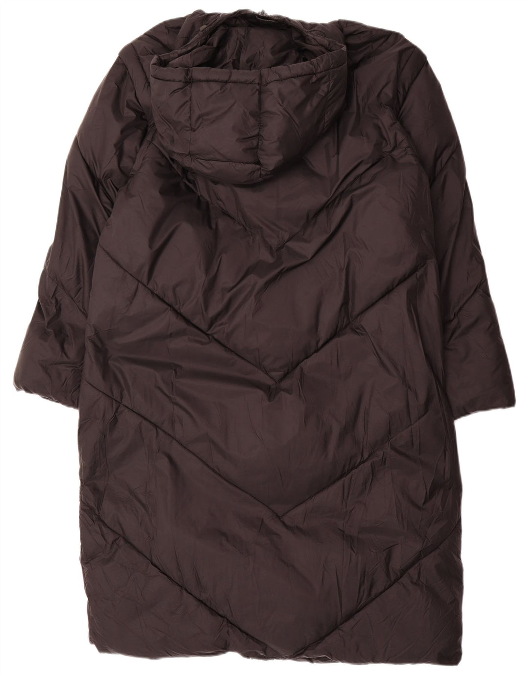 ZARA Mujer Abrigo Acolchado Extragrande Con Capucha UK 44 Medium Negro