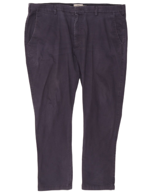 Marks & Spencer Pantalones chinos ajustados para hombre W40 L29 Algodón azul marino
