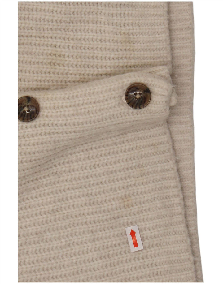 FAT FACE Suéter tipo cárdigan extragrande para mujer UK 10 Small White Nylon