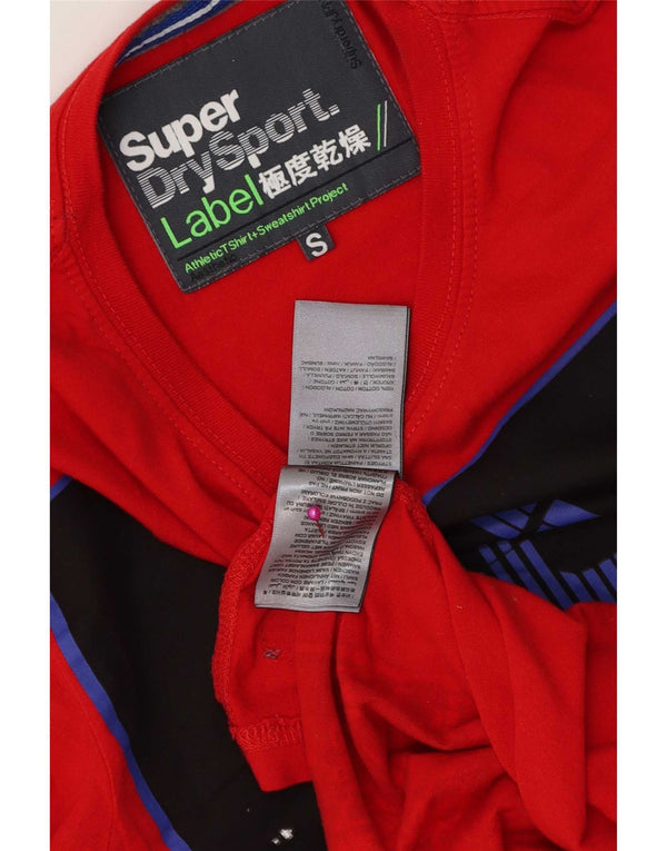 Superdry Mens Graphic T-Shirt Top Small Red Cotton