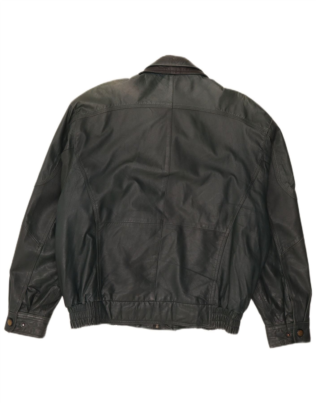 Vintage hombres chaqueta de cuero Reino Unido 40 verde grande