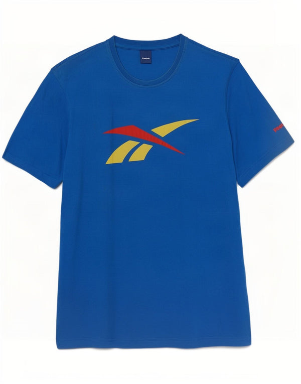 Reebok Camiseta Gráfica Hombre Top XL Algodón Azul